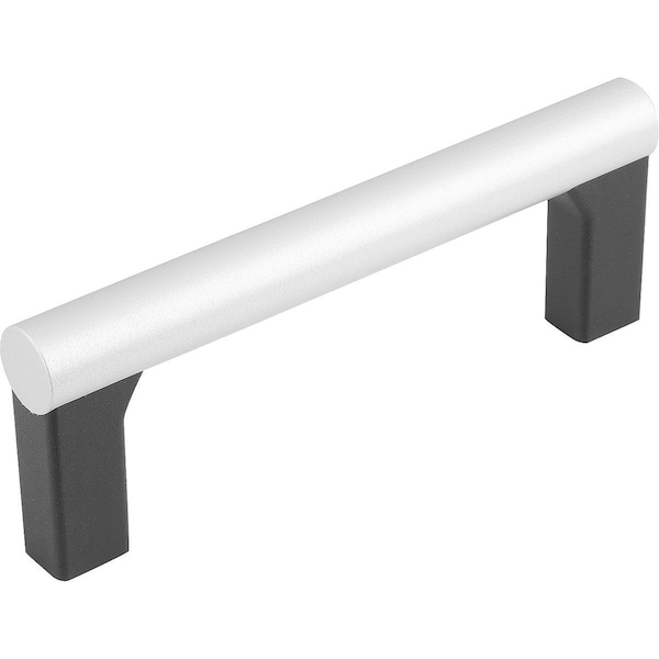 Tubular Handle L=67 Aluminum, Natural Anodized, Comp:Polyamide, Comp:Black, A=55, D=M04